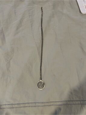 Vintage signed (Jorgensen Jensen)Pewter Wave Charm Necklace